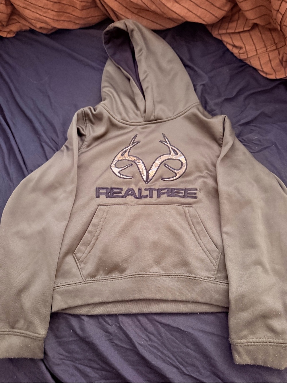 Realtree Olive Green Hoodie with Camo Logo